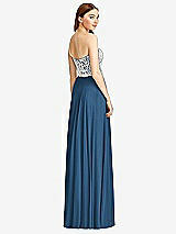 Rear View Thumbnail - Dusk Blue & Oyster Studio Design Bridesmaid Dress 4504