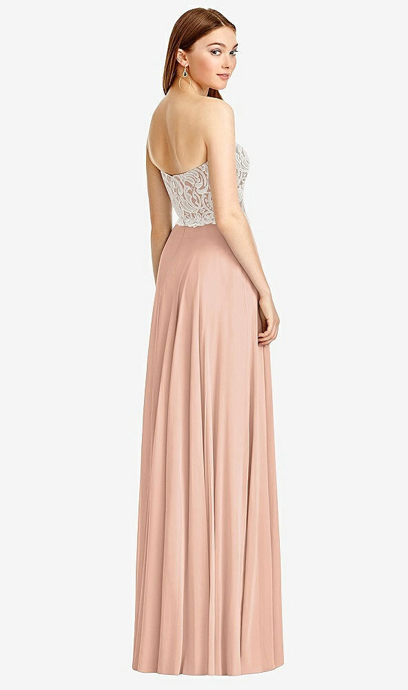 Back View - Pale Peach & Oyster Studio Design Bridesmaid Dress 4504