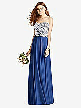 Front View Thumbnail - Classic Blue & Oyster Studio Design Bridesmaid Dress 4504