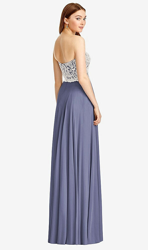 Back View - French Blue & Oyster Studio Design Bridesmaid Dress 4504