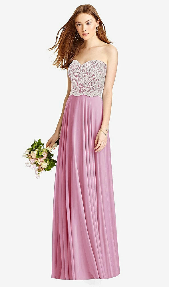 Front View - Powder Pink & Oyster Studio Design Bridesmaid Dress 4504