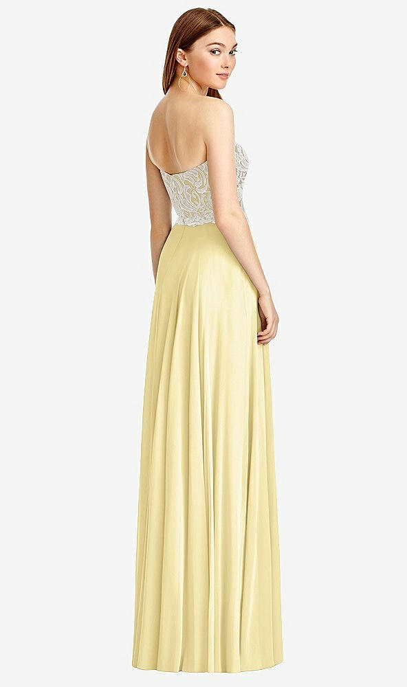 Back View - Pale Yellow & Oyster Studio Design Bridesmaid Dress 4504