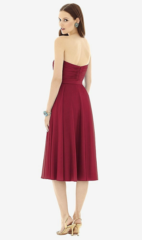 Back View - Burgundy Alfred Sung Style D726