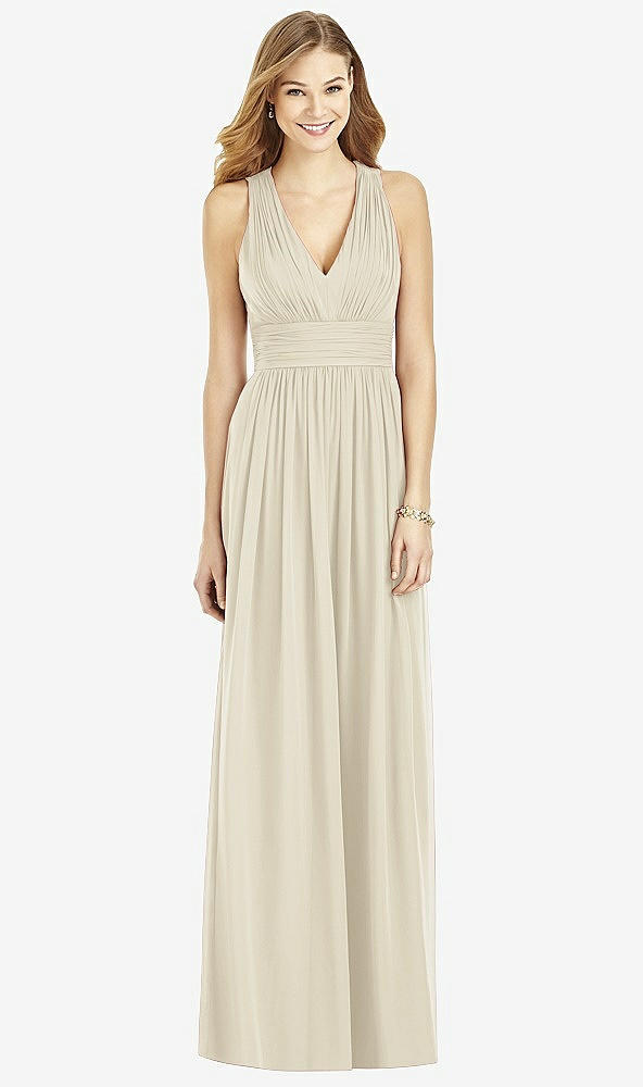 Front View - Champagne After Six Bridesmaid Dress 6752