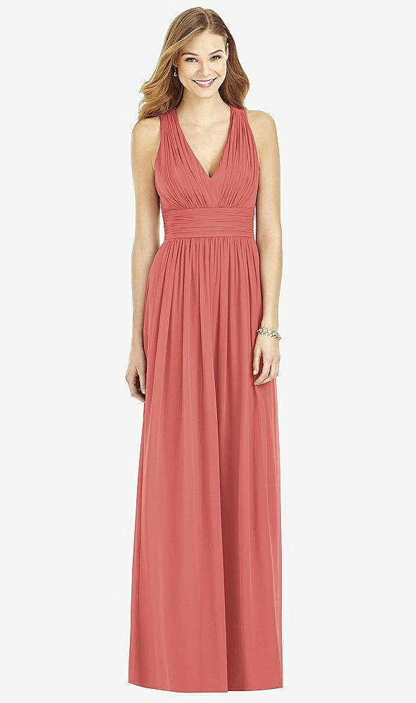 Front View - Coral Pink After Six Bridesmaid Dress 6752