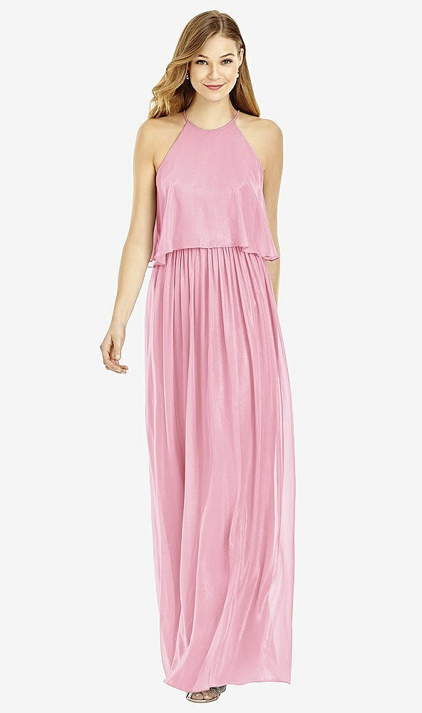 Front View - Peony Pink After Six Bridesmaid Dress 6753