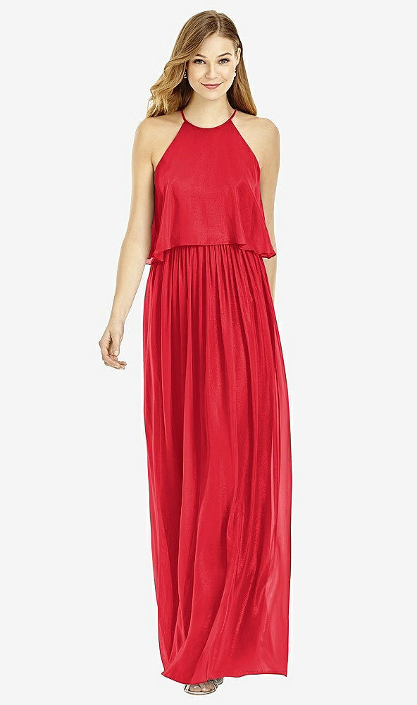 Front View - Parisian Red After Six Bridesmaid Dress 6753