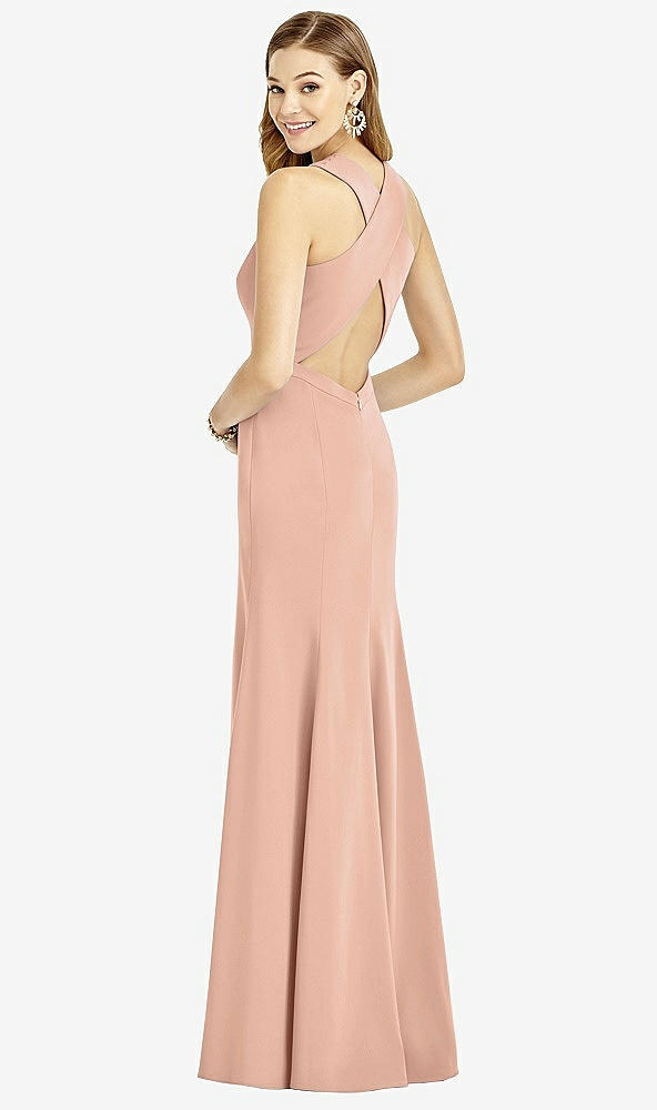 Front View - Pale Peach After Six Bridesmaid Dress 6756