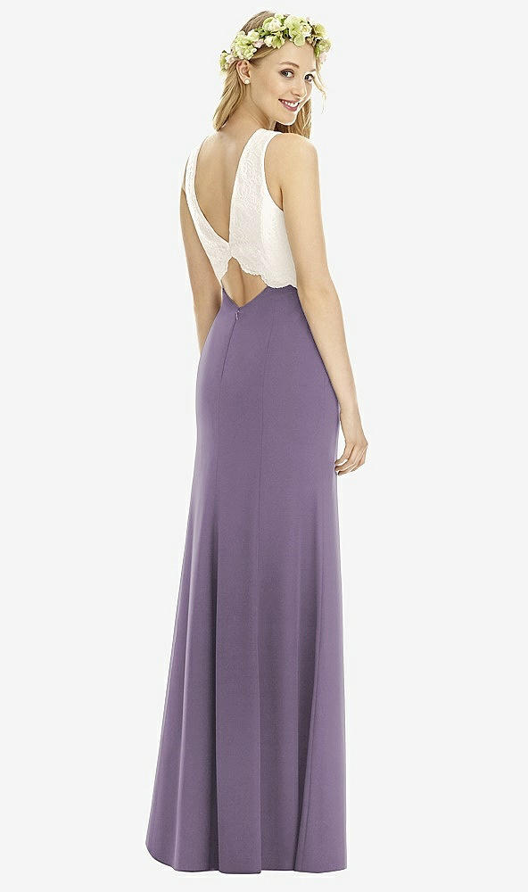 Back View - Lavender & Ivory Social Bridesmaids Style 8172