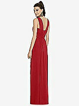 Rear View Thumbnail - Garnet Maxi Chiffon Knit Shirred Strap Dress