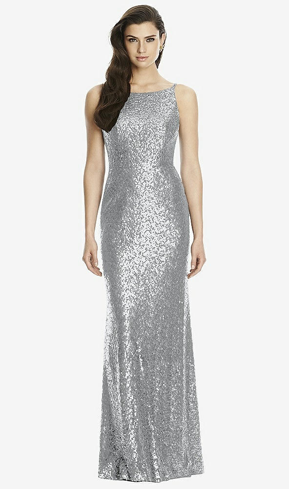 Front View - Silver Dessy Bridesmaid Dress 2993