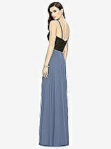 Rear View Thumbnail - Larkspur Blue Chiffon Maxi Skirt