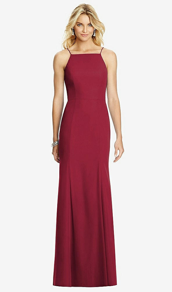 Back View - Burgundy After Six Bridesmaid Dress 6759