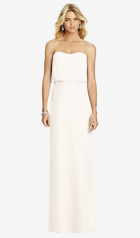Front View - Ivory Full Length Lux Chiffon Blouson Bodice