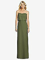 Front View Thumbnail - Olive Green Full Length Lux Chiffon Blouson Bodice