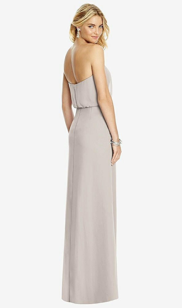 Back View - Taupe Full Length Lux Chiffon Blouson Bodice