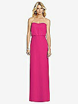 Front View Thumbnail - Think Pink Full Length Lux Chiffon Blouson Bodice