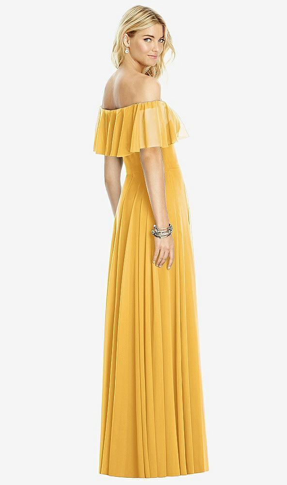 Back View - NYC Yellow After Six Bridesmaid Dress 6763