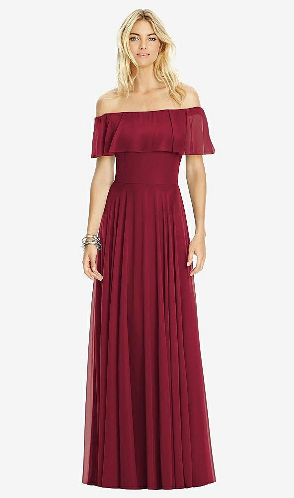 Front View - Burgundy After Six Bridesmaid Dress 6763