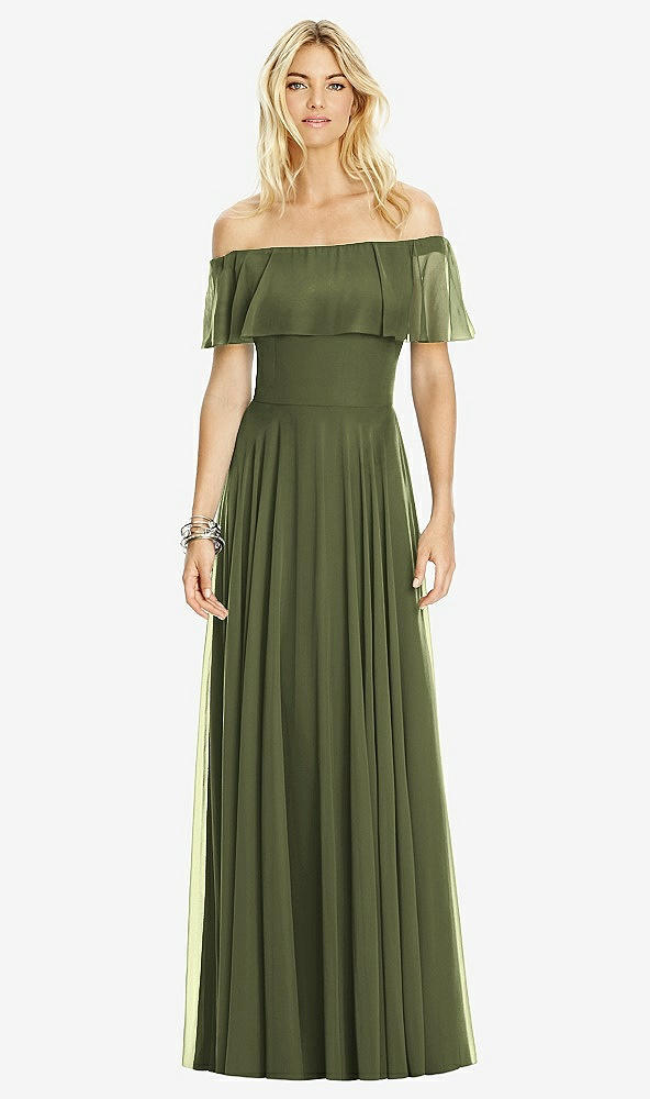 Front View - Olive Green After Six Bridesmaid Dress 6763