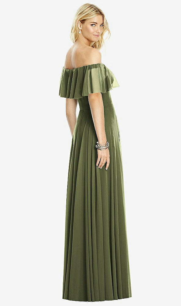 Back View - Olive Green After Six Bridesmaid Dress 6763