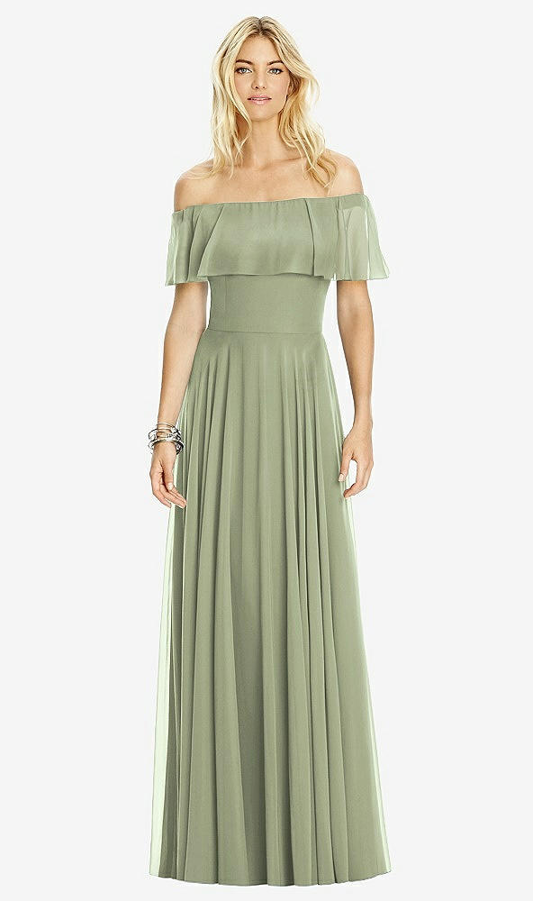 Front View - Sage After Six Bridesmaid Dress 6763