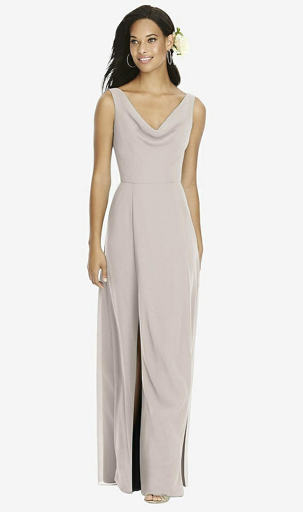 Front View - Taupe Social Bridesmaids Dress 8180