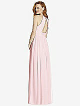 Rear View Thumbnail - Ballet Pink Cutout Open-Back Shirred Halter Maxi Dress