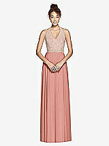 Front View Thumbnail - Desert Rose & Cameo Studio Design Collection 4512 Full Length Halter Top Bridesmaid Dress