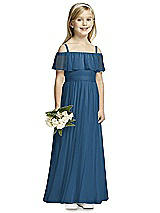 Front View Thumbnail - Dusk Blue Flower Girl Dress FL4053