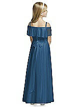 Rear View Thumbnail - Dusk Blue Flower Girl Dress FL4053