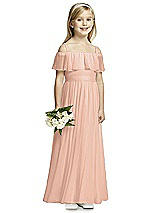 Front View Thumbnail - Pale Peach Flower Girl Dress FL4053