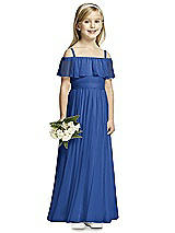 Front View Thumbnail - Classic Blue Flower Girl Dress FL4053