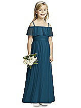 Front View Thumbnail - Atlantic Blue Flower Girl Dress FL4053