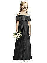 Front View Thumbnail - Black Flower Girl Dress FL4053