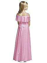 Rear View Thumbnail - Powder Pink Flower Girl Dress FL4053