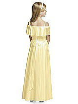 Rear View Thumbnail - Pale Yellow Flower Girl Dress FL4053