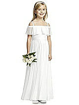 Front View Thumbnail - White Flower Girl Dress FL4053