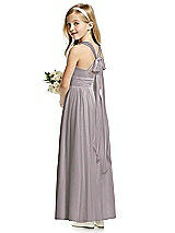 Rear View Thumbnail - Cashmere Gray Flower Girl Dress FL4054