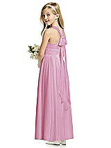 Rear View Thumbnail - Powder Pink Flower Girl Dress FL4054