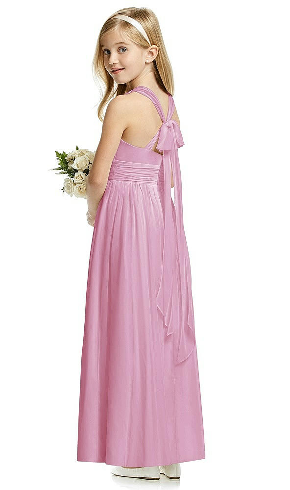 Back View - Powder Pink Flower Girl Dress FL4054