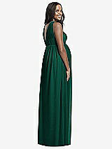 Rear View Thumbnail - Hunter Green Dessy Collection Maternity Bridesmaid Dress M431