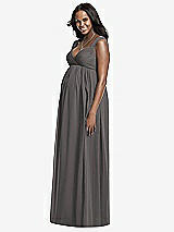 Front View Thumbnail - Caviar Gray Dessy Collection Maternity Bridesmaid Dress M433