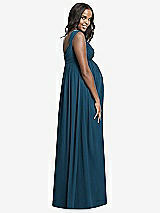 Rear View Thumbnail - Atlantic Blue Dessy Collection Maternity Bridesmaid Dress M433