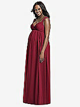 Front View Thumbnail - Burgundy Dessy Collection Maternity Bridesmaid Dress M433