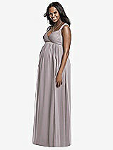 Front View Thumbnail - Cashmere Gray Dessy Collection Maternity Bridesmaid Dress M433