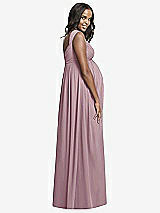 Rear View Thumbnail - Dusty Rose Dessy Collection Maternity Bridesmaid Dress M433