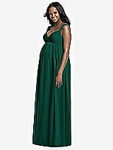 Front View Thumbnail - Hunter Green Dessy Collection Maternity Bridesmaid Dress M433