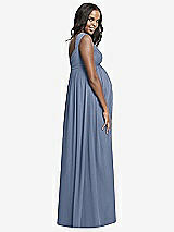 Rear View Thumbnail - Larkspur Blue Dessy Collection Maternity Bridesmaid Dress M433