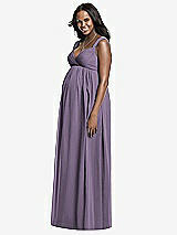 Front View Thumbnail - Lavender Dessy Collection Maternity Bridesmaid Dress M433